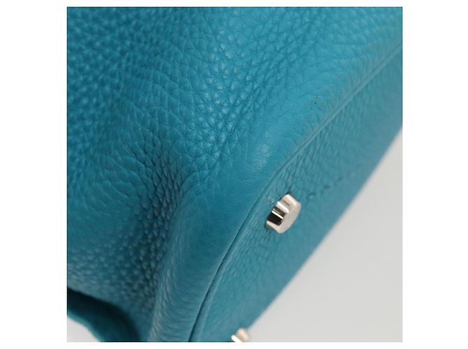 Borsa a Spalla FENDI Anna in Pelle 2way Blu Turchese Auth mr1226V - vista 16