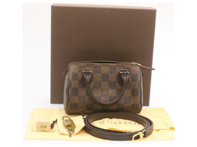 LOUIS VUITTON Mini Speedy Borsa Damier Ebene SP Order LV Auth 23260SM - vista 12