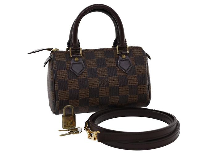 LOUIS VUITTON Mini Speedy Borsa Damier Ebene SP Order LV Auth 23260SM - vista 25