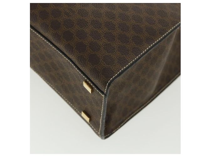 Céline Borsa a mano in tela Macadam CELINE in pelle PVC marrone Auth am3558V - vista 15