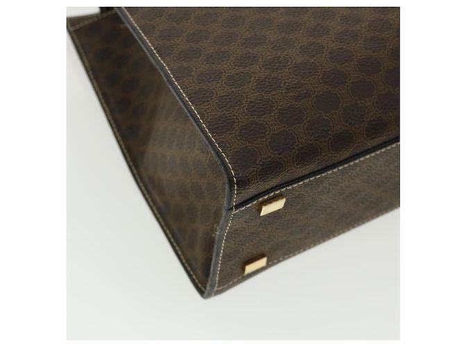 Céline Borsa a mano in tela Macadam CELINE in pelle PVC marrone Auth am3558V - vista 16