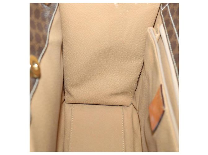 Céline Borsa a mano in tela Macadam CELINE in pelle PVC marrone Auth am3558V - vista 19