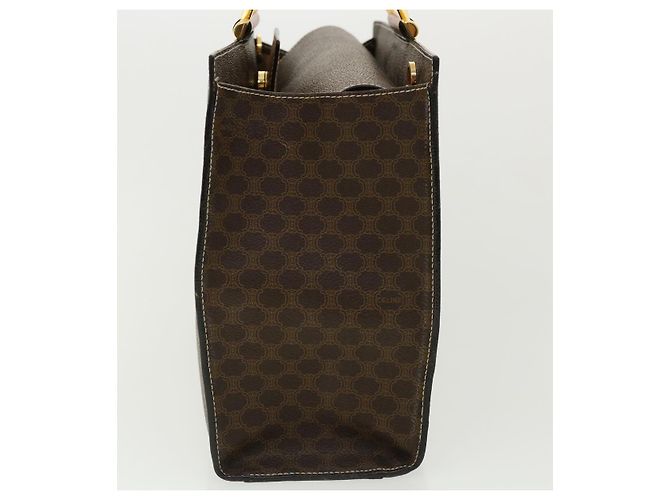 Céline Borsa a mano in tela Macadam CELINE in pelle PVC marrone Auth am3558V - vista 3