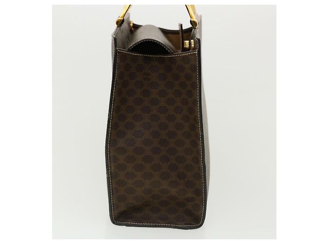 Céline Borsa a mano in tela Macadam CELINE in pelle PVC marrone Auth am3558V - vista 4