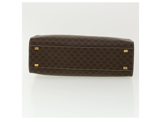 Céline Borsa a mano in tela Macadam CELINE in pelle PVC marrone Auth am3558V - vista 5