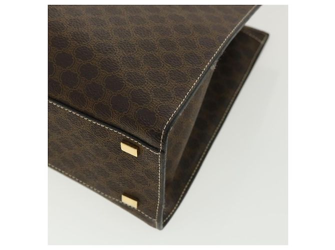 Céline Borsa a mano in tela Macadam CELINE in pelle PVC marrone Auth am3558V - vista 8