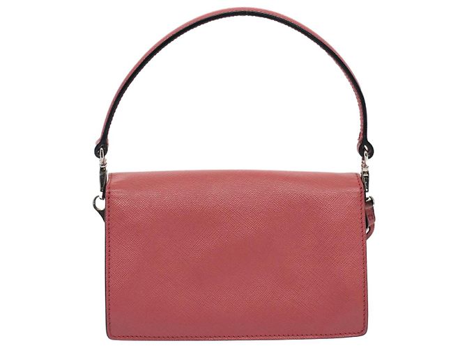 Saffiano PRADA Mini Borsa a Mano in pelle Safiano 2in1 Rosa Auth am4942V - vista 2