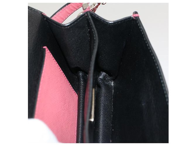 Saffiano PRADA Mini Borsa a Mano in pelle Safiano 2in1 Rosa Auth am4942V - vista 21