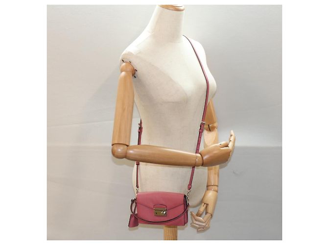 Saffiano PRADA Mini Borsa a Mano in pelle Safiano 2in1 Rosa Auth am4942V - vista 23