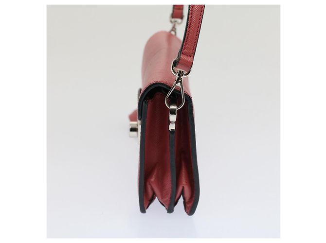 Saffiano PRADA Mini Borsa a Mano in pelle Safiano 2in1 Rosa Auth am4942V - vista 4