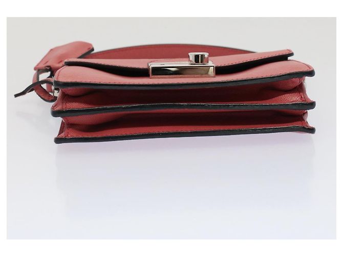 Saffiano PRADA Mini Borsa a Mano in pelle Safiano 2in1 Rosa Auth am4942V - vista 5