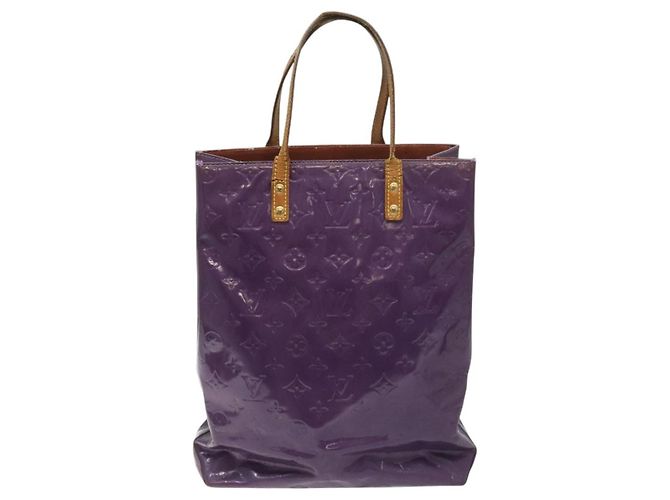 LOUIS VUITTON Borsa Tote Reade MM Monogram Vernis Viola M91087 LV Auth bs22185 Porpora - vista 3
