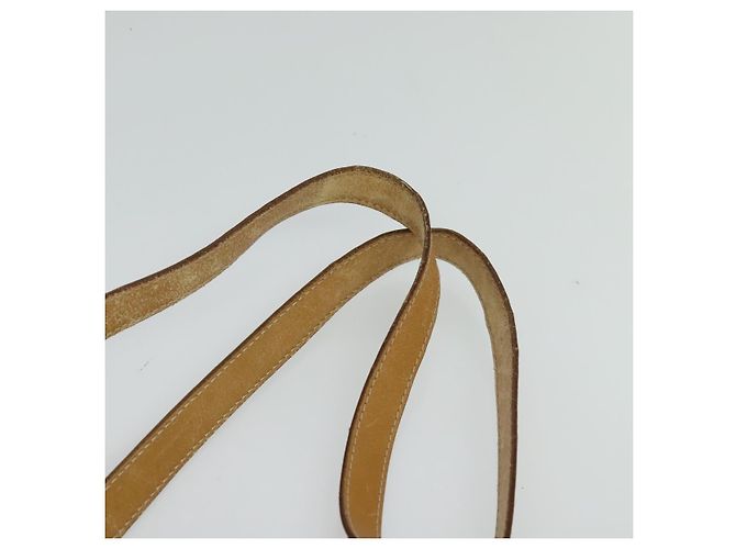 Céline Borsa a Spalla Cicada in Tela Macadam CELINE in Pelle PVC Marrone Oro Auth BD771 D'oro - vista 8