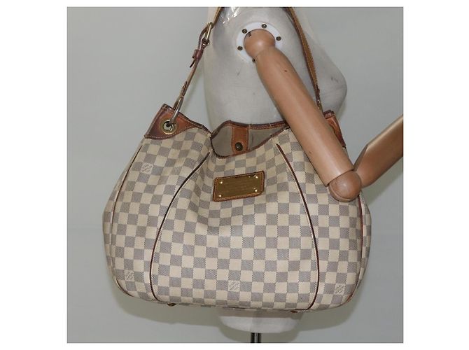 LOUIS VUITTON Borsa a Spalla Galliera PM Damier Azur N55215 LV Auth EC838 - vista 22