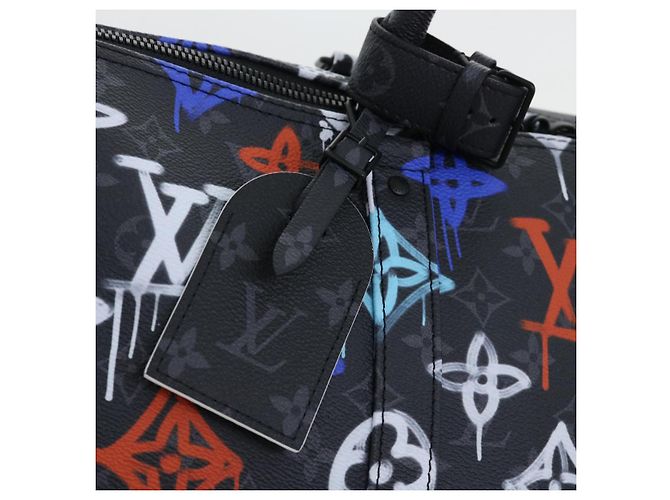 LOUIS VUITTON Keepall Bandouliere 50 Monogram Eclipse Boston M21384 Auth 34215S Monogramma - vista 19