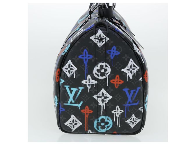 LOUIS VUITTON Keepall Bandouliere 50 Monogram Eclipse Boston M21384 Auth 34215S Monogramma - vista 4