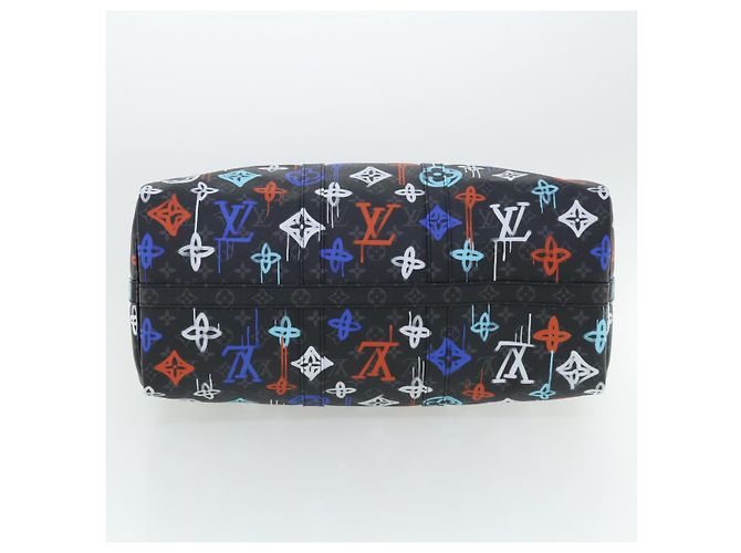 LOUIS VUITTON Keepall Bandouliere 50 Monogram Eclipse Boston M21384 Auth 34215S Monogramma - vista 5