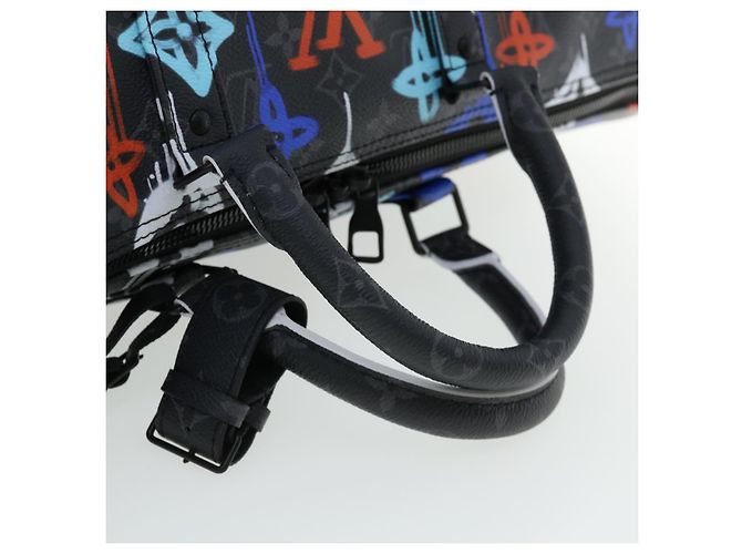 LOUIS VUITTON Keepall Bandouliere 50 Monogram Eclipse Boston M21384 Auth 34215S Monogramma - vista 7