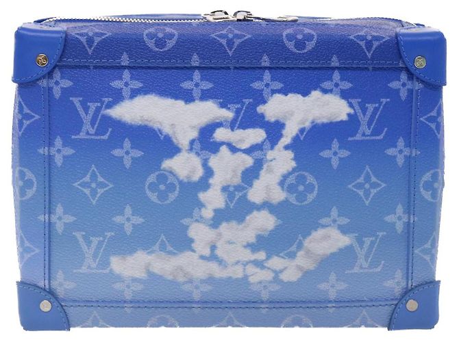 LOUIS VUITTON Borsa a Spalla Soft Trunk Monogram Clouds Blu M45430 LV Auth 46350S Bianco - vista 13