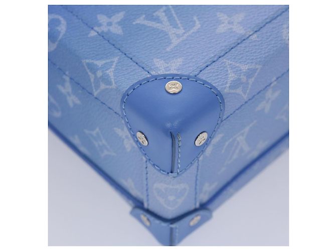 LOUIS VUITTON Borsa a Spalla Soft Trunk Monogram Clouds Blu M45430 LV Auth 46350S Bianco - vista 16
