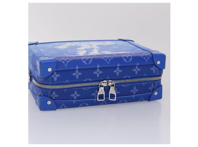 LOUIS VUITTON Borsa a Spalla Soft Trunk Monogram Clouds Blu M45430 LV Auth 46350S Bianco - vista 5