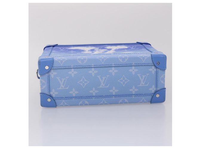 LOUIS VUITTON Borsa a Spalla Soft Trunk Monogram Clouds Blu M45430 LV Auth 46350S Bianco - vista 6