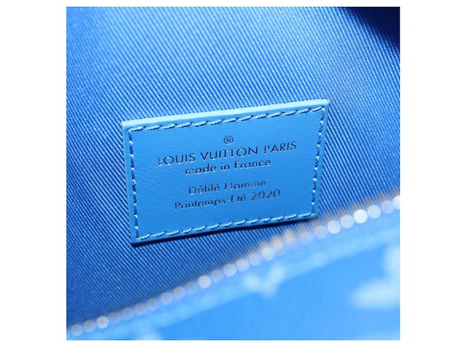 LOUIS VUITTON Borsa a Spalla Soft Trunk Monogram Clouds Blu M45430 LV Auth 46350S Bianco - vista 9