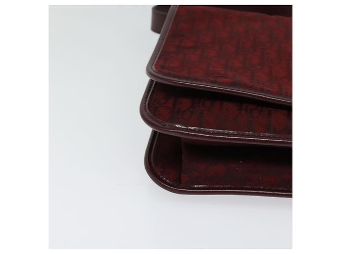 Borsa a spalla in tela Trotter Christian Dior rossa Auth KD240 Rosso - vista 10