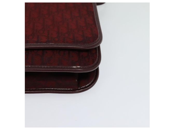Borsa a spalla in tela Trotter Christian Dior rossa Auth KD240 Rosso - vista 11