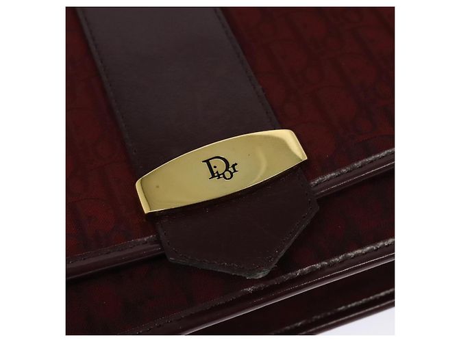 Borsa a spalla in tela Trotter Christian Dior rossa Auth KD240 Rosso - vista 14