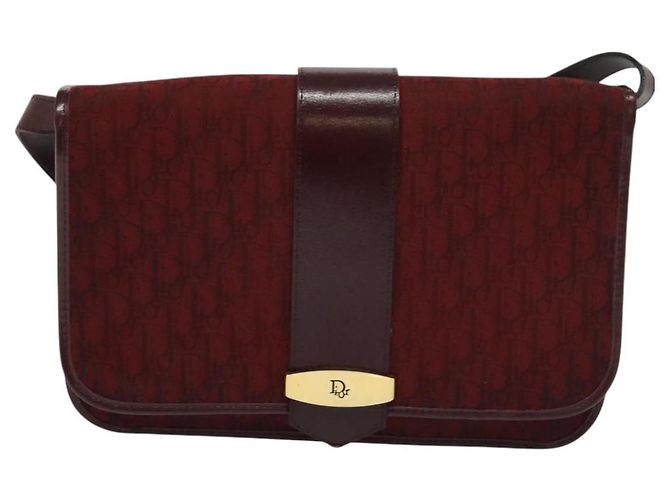 Borsa a spalla in tela Trotter Christian Dior rossa Auth KD240 Rosso - vista 2