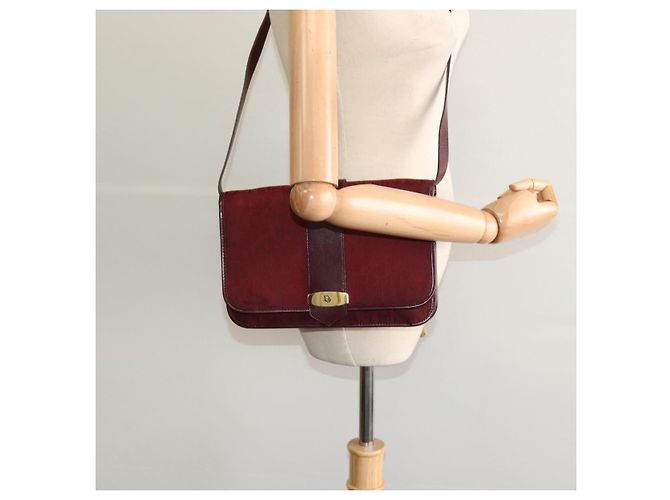 Borsa a spalla in tela Trotter Christian Dior rossa Auth KD240 Rosso - vista 21