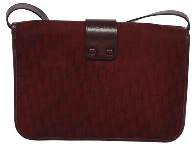 Borsa a spalla in tela Trotter Christian Dior rossa Auth KD240 Rosso - vista 3