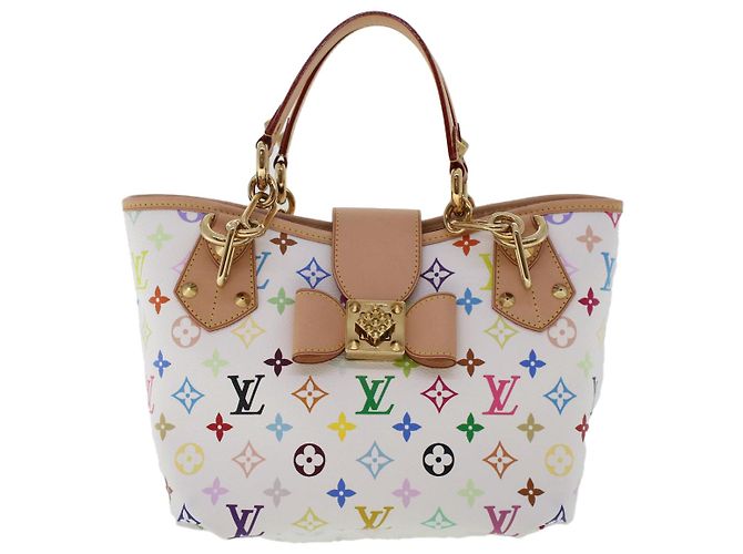 LOUIS VUITTON Monogramm Multicolor Annie MM Tote Bag Weiß M40307 LV Auth hk795SM - Ansicht 13