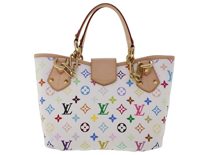 LOUIS VUITTON Monogramm Multicolor Annie MM Tote Bag Weiß M40307 LV Auth hk795SM - Ansicht 2