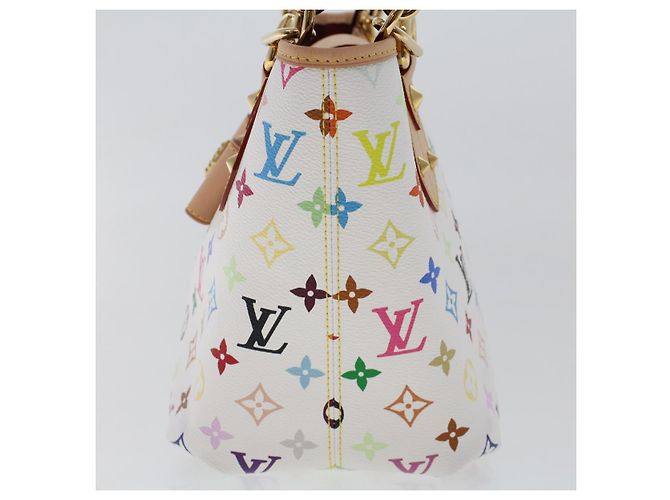 LOUIS VUITTON Monogramm Multicolor Annie MM Tote Bag Weiß M40307 LV Auth hk795SM - Ansicht 4