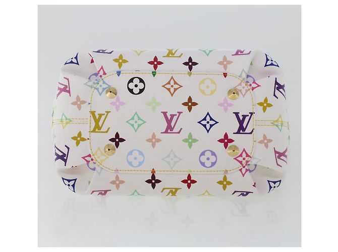 LOUIS VUITTON Monogramm Multicolor Annie MM Tote Bag Weiß M40307 LV Auth hk795SM - Ansicht 5