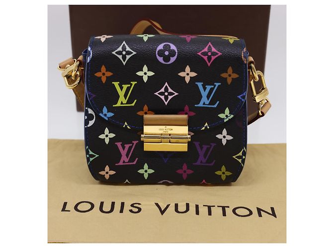 LOUIS VUITTON Borsa a Spalla Multicolor Heart Breaker Nera M40659 LV Auth 40032SM Nero - vista 12