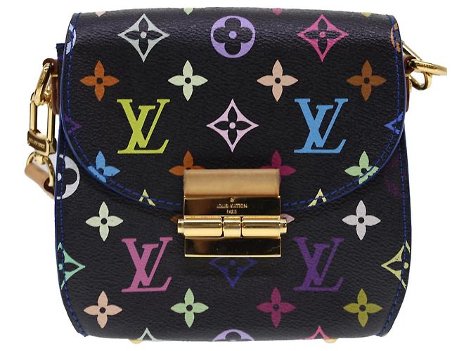 LOUIS VUITTON Borsa a Spalla Multicolor Heart Breaker Nera M40659 LV Auth 40032SM Nero - vista 13
