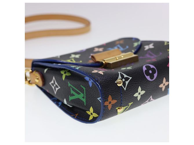LOUIS VUITTON Borsa a Spalla Multicolor Heart Breaker Nera M40659 LV Auth 40032SM Nero - vista 15