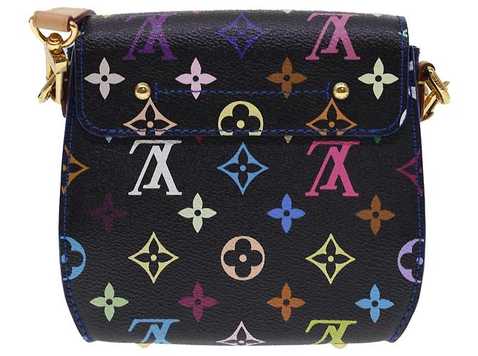LOUIS VUITTON Borsa a Spalla Multicolor Heart Breaker Nera M40659 LV Auth 40032SM Nero - vista 2