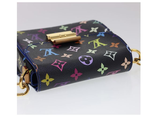 LOUIS VUITTON Borsa a Spalla Multicolor Heart Breaker Nera M40659 LV Auth 40032SM Nero - vista 6