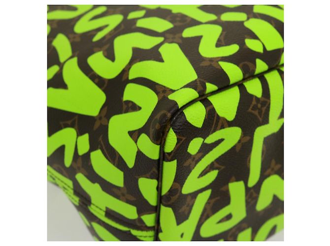 LOUIS VUITTON Borsa Tote Neverfull GM Monogram Graffiti Verde M93703 LV Auth 29943SM Verde chiaro Monogramma - vista 16