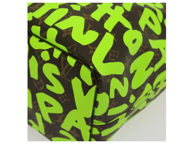 LOUIS VUITTON Borsa Tote Neverfull GM Monogram Graffiti Verde M93703 LV Auth 29943SM Verde chiaro Monogramma - vista 17