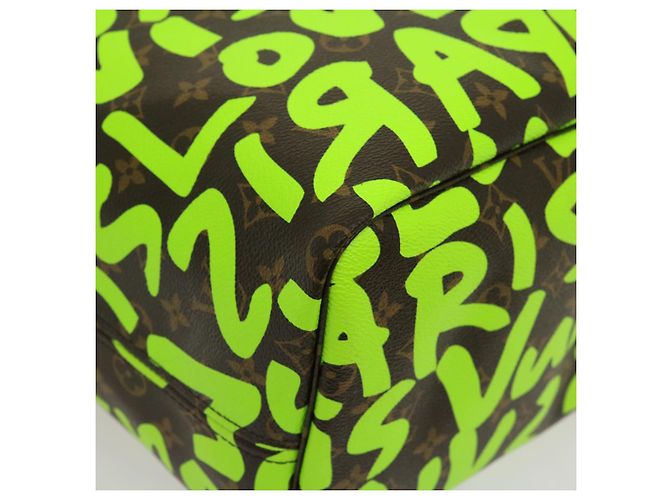 LOUIS VUITTON Borsa Tote Neverfull GM Monogram Graffiti Verde M93703 LV Auth 29943SM Verde chiaro Monogramma - vista 18