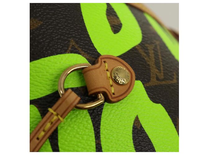LOUIS VUITTON Borsa Tote Neverfull GM Monogram Graffiti Verde M93703 LV Auth 29943SM Verde chiaro Monogramma - vista 19