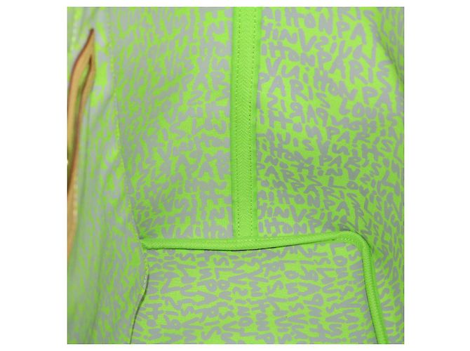 LOUIS VUITTON Borsa Tote Neverfull GM Monogram Graffiti Verde M93703 LV Auth 29943SM Verde chiaro Monogramma - vista 22