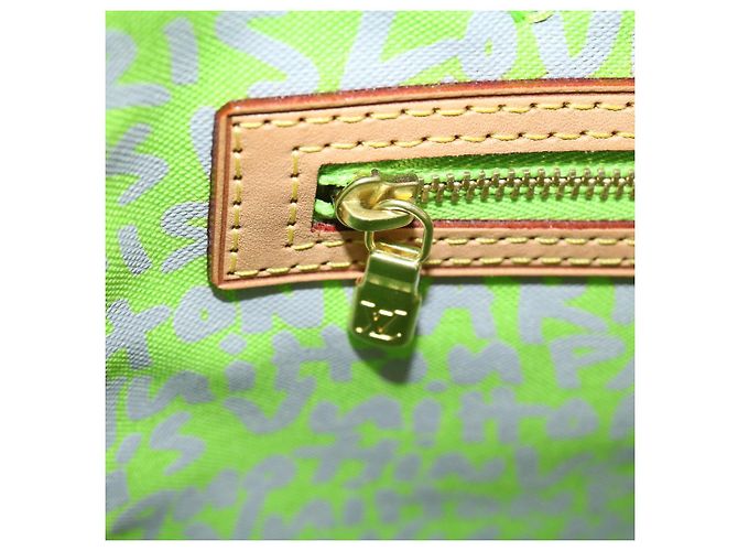 LOUIS VUITTON Borsa Tote Neverfull GM Monogram Graffiti Verde M93703 LV Auth 29943SM Verde chiaro Monogramma - vista 23