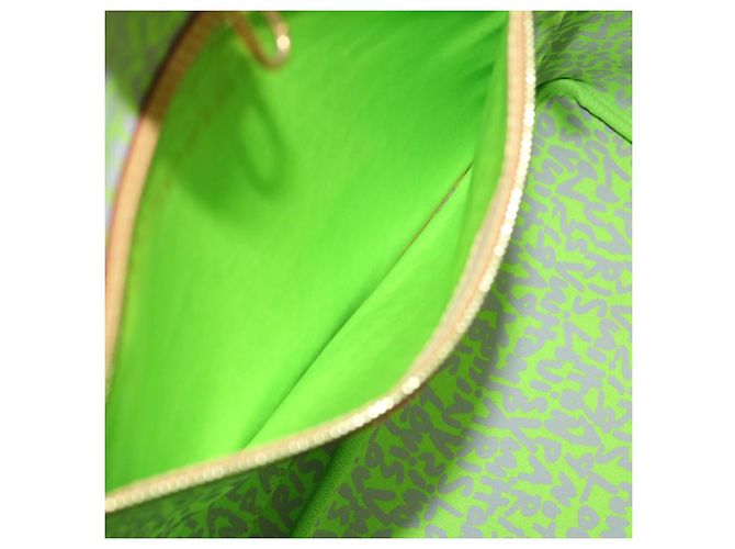 LOUIS VUITTON Borsa Tote Neverfull GM Monogram Graffiti Verde M93703 LV Auth 29943SM Verde chiaro Monogramma - vista 24