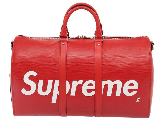 LOUIS VUITTON Epi Supreme Keepall Bandouliere 45 Borsa Boston M53419 Auth 83743SM Rosso - vista 13